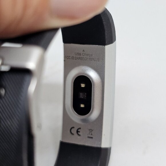 LETSCOM ID115PLUSHR Black Smart Watch Fitness Tracker Steps Heart Rate - Picture 9 of 10